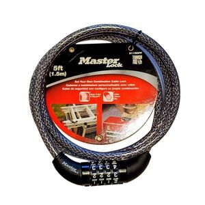 🔥New! Master Lock Bike Lock Cable with Combination Resettable 5ft 1.5m Long‎ 🔥